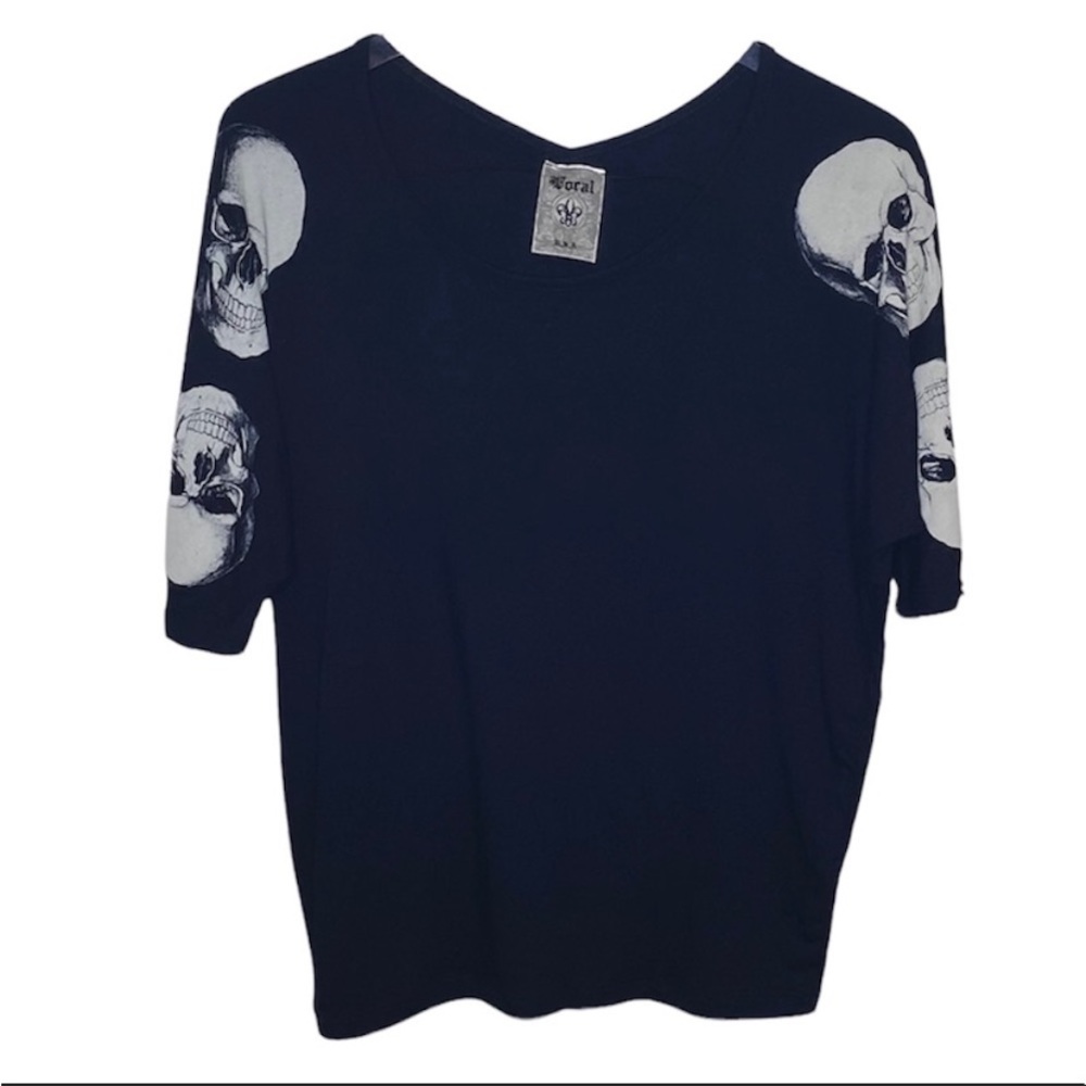 VOCAL Skulls Dolman Sleeve Top XL - Picture 5 of 8